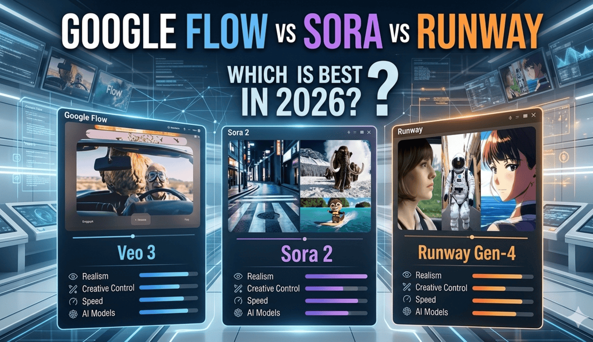 Google Flow vs Sora vs Runway Which Is Best in 2026