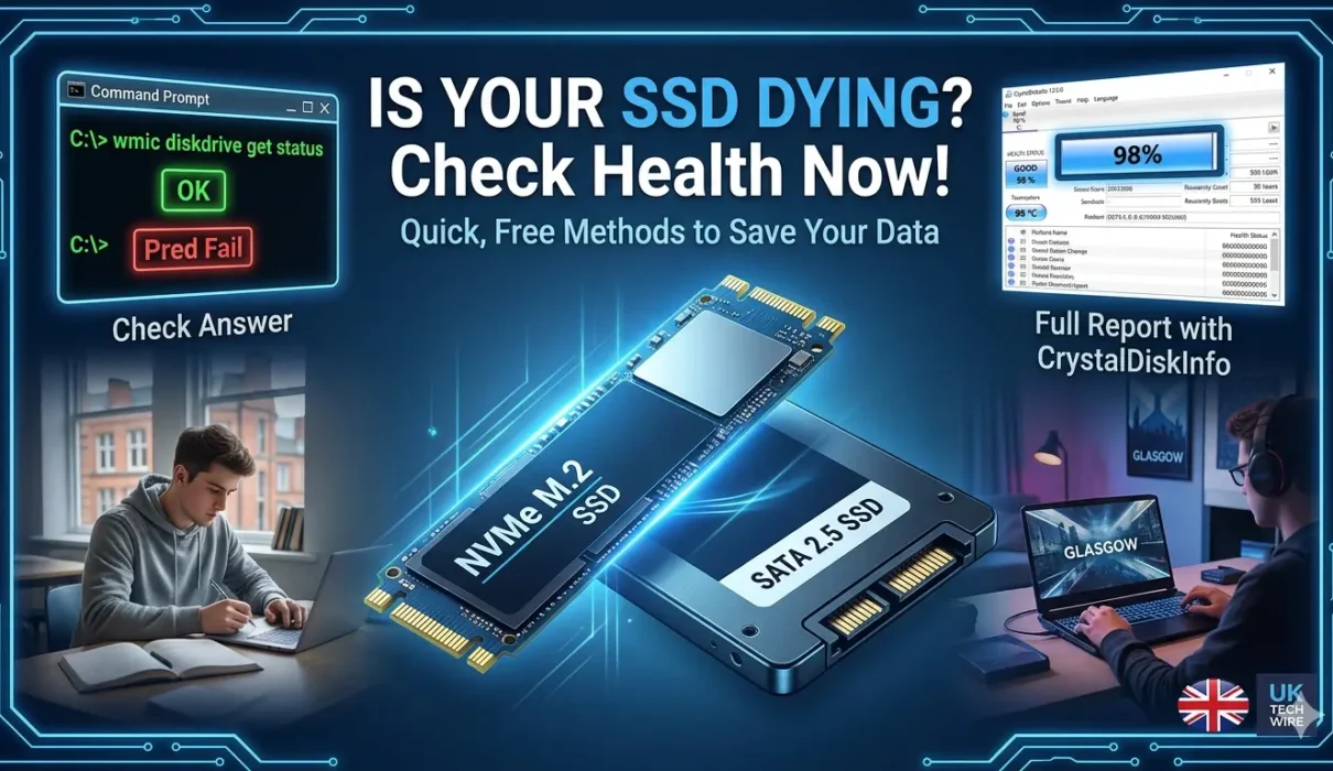 How to Check SSD Health UK (2026) Easy Guide for Windows