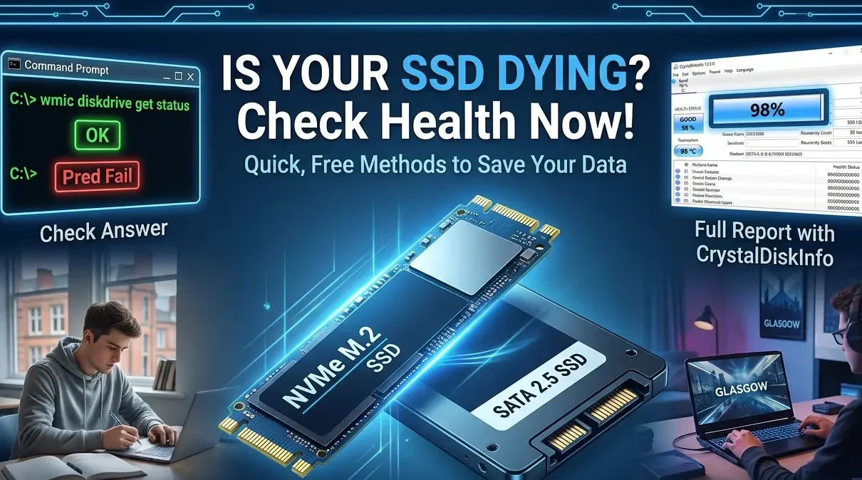 How to Check SSD Health UK (2026) Easy Guide for Windows